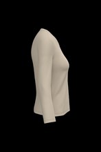 T-shirt col V manches longues femme