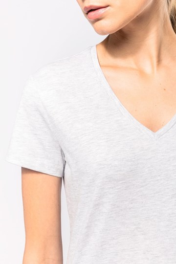T-shirt col V manches courtes femme