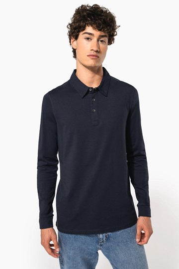 Polo jersey manches longues homme