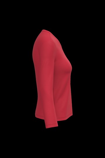 T-shirt col V manches longues femme