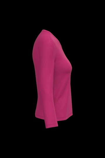 T-shirt col V manches longues femme