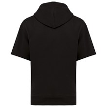 Sweat-shirt écoresponsable à capuche à épaules tombantes manches courtes French Terry unisexe