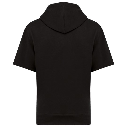 Sweat-shirt écoresponsable à capuche à épaules tombantes manches courtes French Terry unisexe