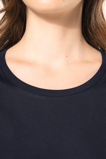 T-shirt Supima® col rond manches longues femme