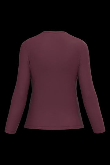 T-shirt col V manches longues femme