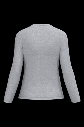 T-shirt col V manches longues femme