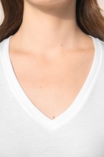 T-shirt Supima® col V manches longues femme
