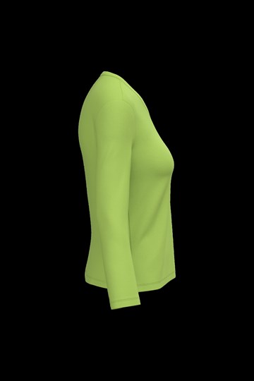 T-shirt col V manches longues femme