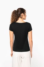 T-shirt col bateau manches courtes femme