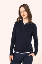 Polo Supima® manches longues femme