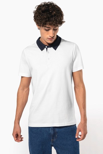Polo jersey bicolore homme