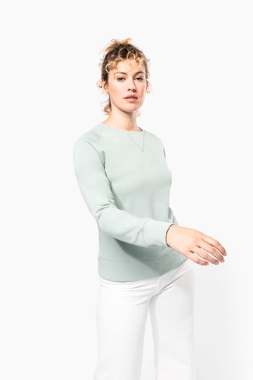 Sweat-shirt Bio col rond manches raglan femme