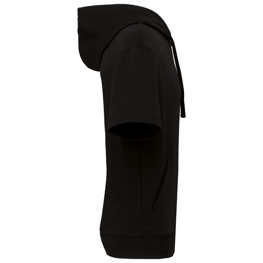 Sweat-shirt écoresponsable à capuche à épaules tombantes manches courtes French Terry unisexe