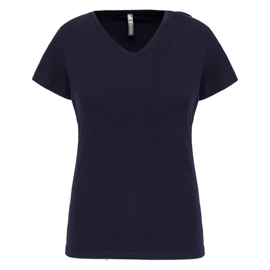T-shirt col V manches courtes femme