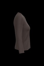 T-shirt col V manches longues femme