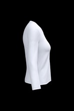 T-shirt col V manches longues femme