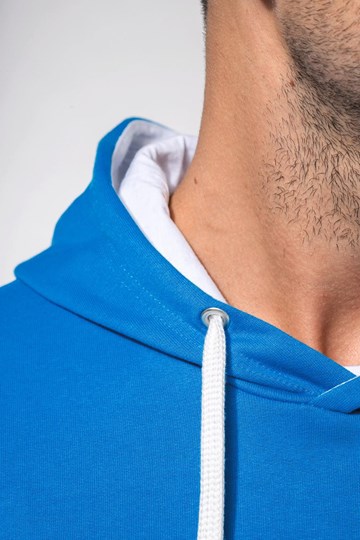 Sweat-shirt capuche contrastée homme