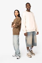 Sweat-shirt écoresponsable à col rond oversize unisexe