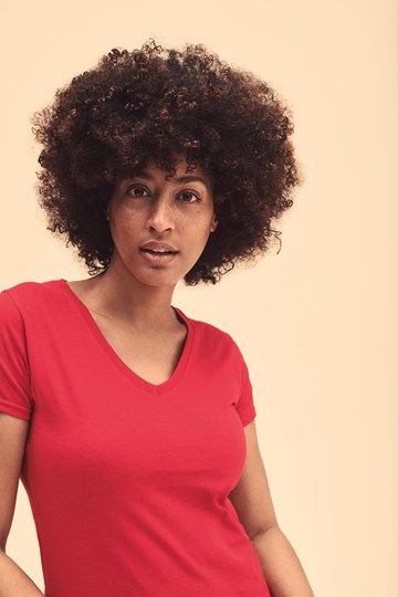 T-shirt femme col v Valueweight (61-398-0)