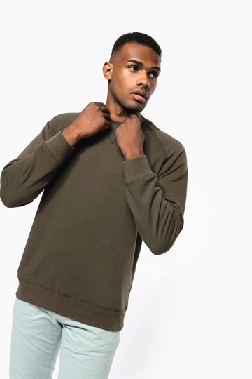 Sweat-shirt Bio col rond manches raglan homme