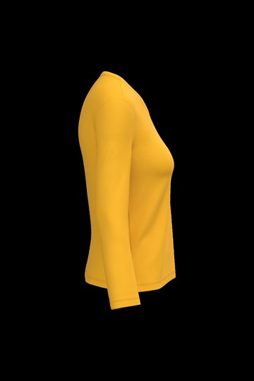 T-shirt col V manches longues femme