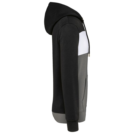 Sweat-shirt tricolore à capuche unisexe