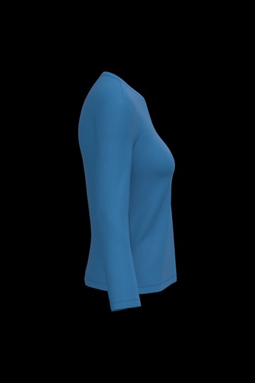 T-shirt col rond manches longues femme