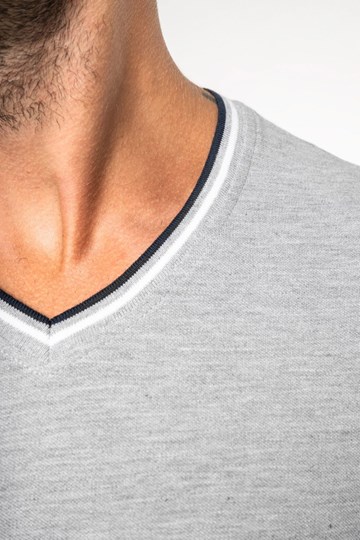 T-shirt maille piquée col V homme