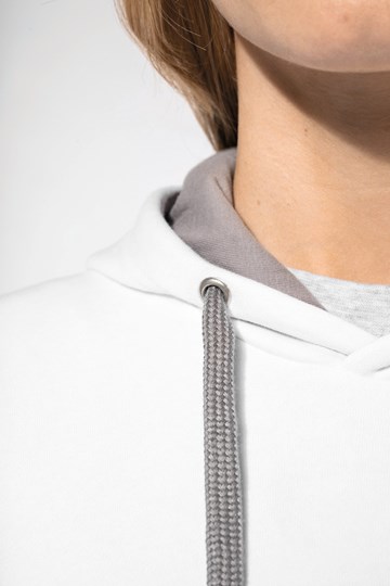 Sweat-shirt capuche contrastée femme