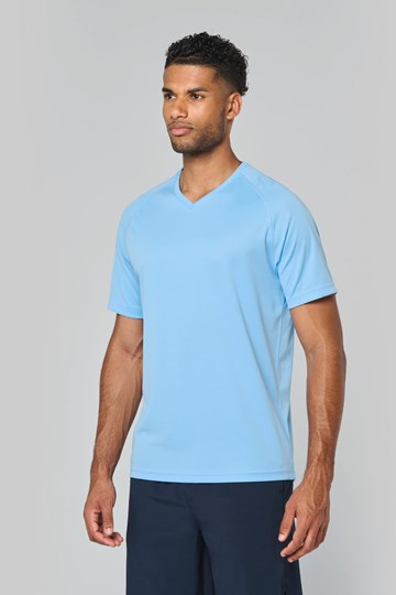 T-shirt de sport manches courtes col v homme