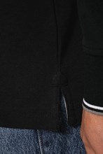 Polo maille piquée manches longues homme