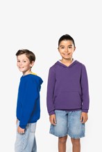 Sweat-shirt capuche contrastée enfant