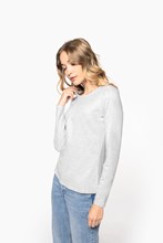 T-shirt col rond manches longues femme