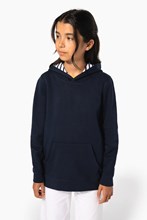 Sweat-shirt à capuche contrastée à motifs enfant unisexe