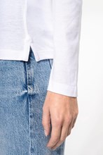 Polo piqué manches longues femme