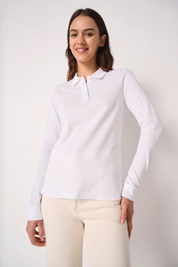 Polo piqué LSL femme