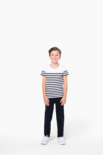 T-shirt marin col rond Bio enfant