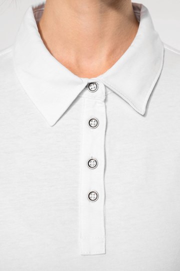 Polo jersey manches longues femme