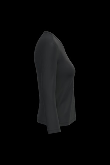 T-shirt col V manches longues femme