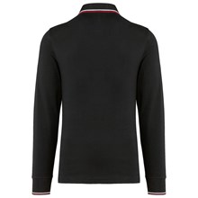 Polo maille piquée manches longues homme