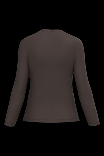 T-shirt col V manches longues femme