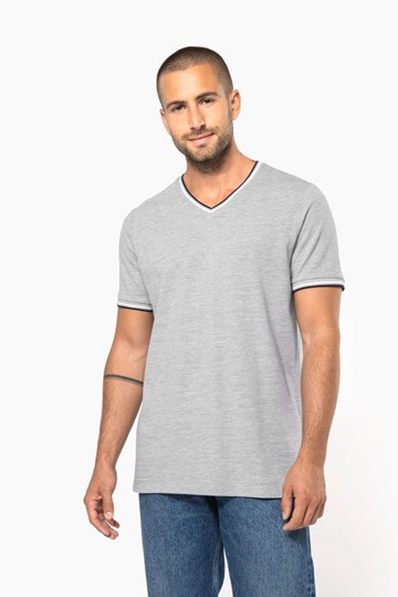 T-shirt maille piquée col V homme