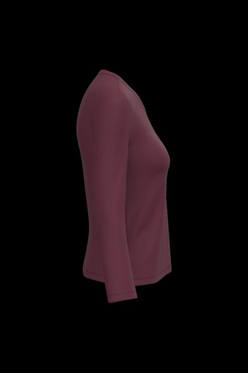 T-shirt col V manches longues femme