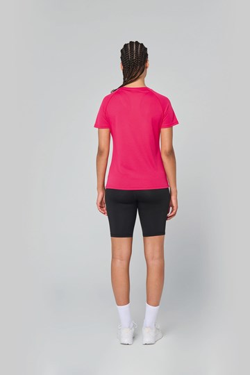 T-shirt de sport manches courtes col v femme