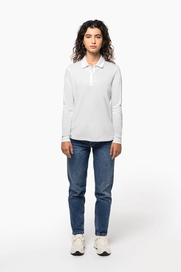 Polo piqué manches longues Bio180 femme