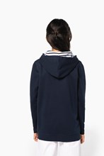 Sweat-shirt à capuche contrastée à motifs enfant unisexe