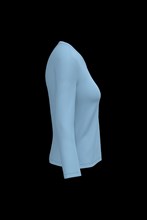 T-shirt col V manches longues femme