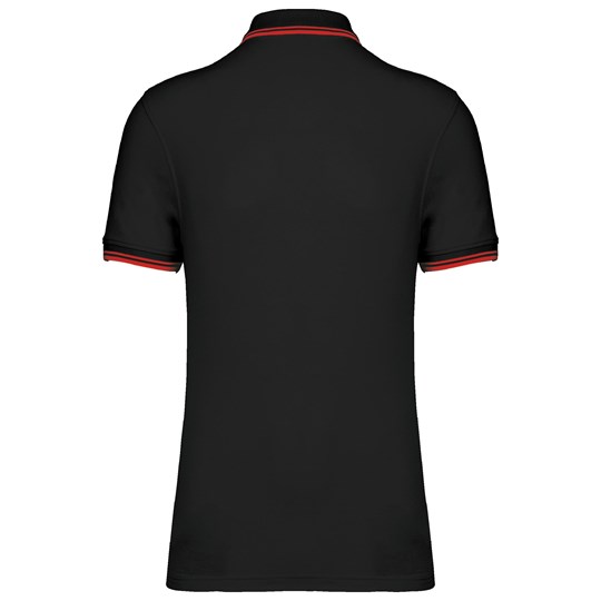 Polo homme manches courtes à liserés contrastés