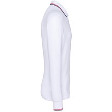 Polo maille piquée manches longues homme