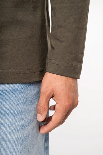 T-shirt col rond manches longues homme